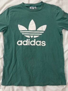 Adidas Trefoil Tee in Mint Green and Black
